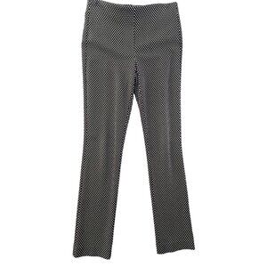 Chico's Womens Black & White Geometric Print Pants .5T Size 6T Stretchy 31"x33"‎